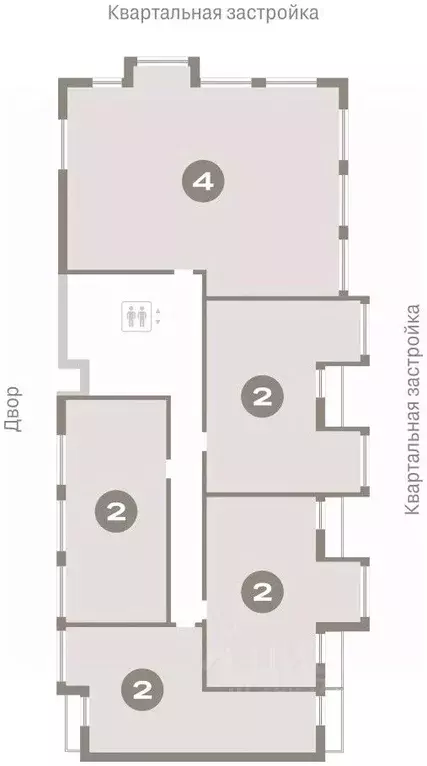 2-к кв. Тюменская область, Тюмень Мысовская ул., 26к1 (62.46 м) - Фото 1