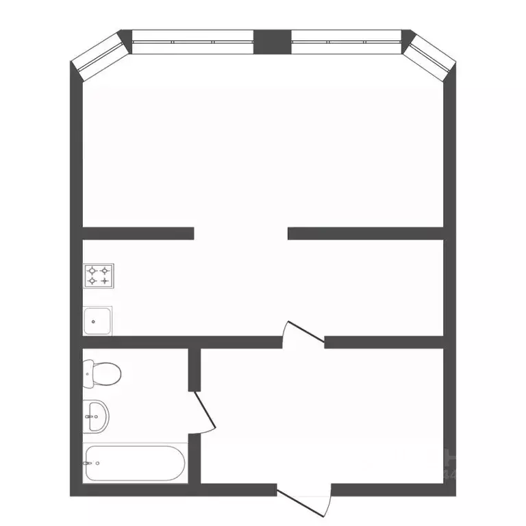 1-к кв. Тюменская область, Тюмень Первомайская ул., 50 (48.1 м) - Фото 2