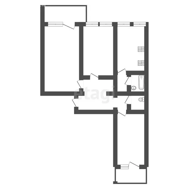 3-комнатная квартира: Улан-Удэ, улица Цивилева, 32 (98.3 м) - Фото 0