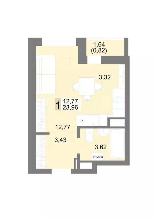 Студия Свердловская область, Екатеринбург ул. Краснофлотцев, 40/2 ... - Фото 1