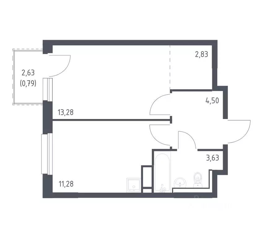 1-к кв. Ленинградская область, Мурино Всеволожский район, Новые ... - Фото 1
