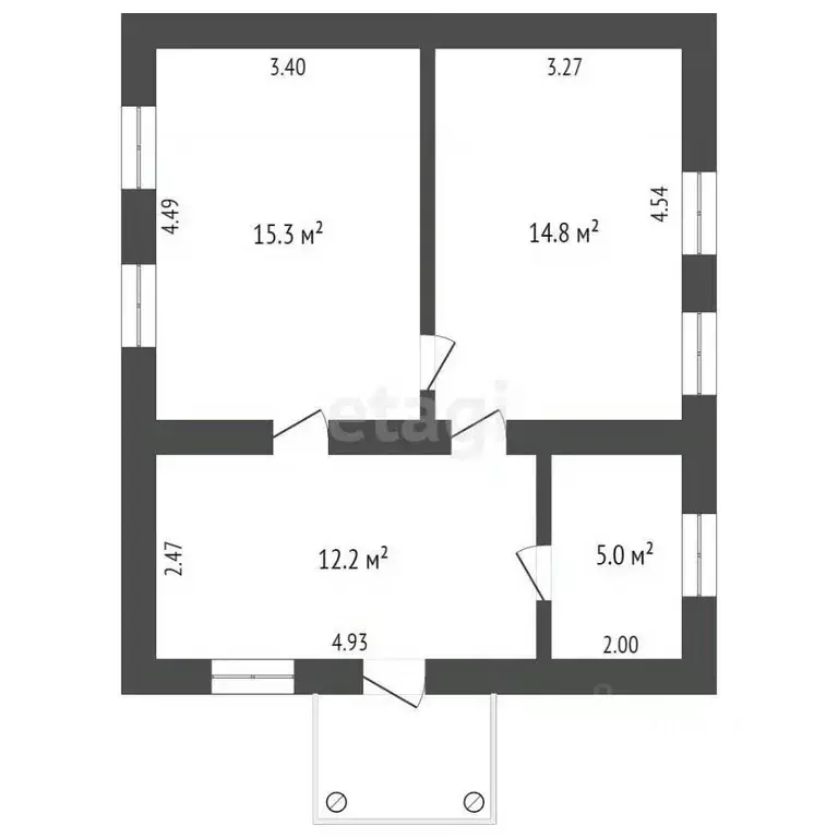 Дом в Крым, Бахчисарай ул. Македонского, 81 (47 м) - Фото 2