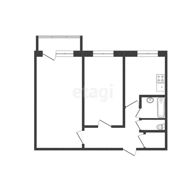 2-комнатная квартира: Белгород, Садовая улица, 3А (73 м) - Фото 1