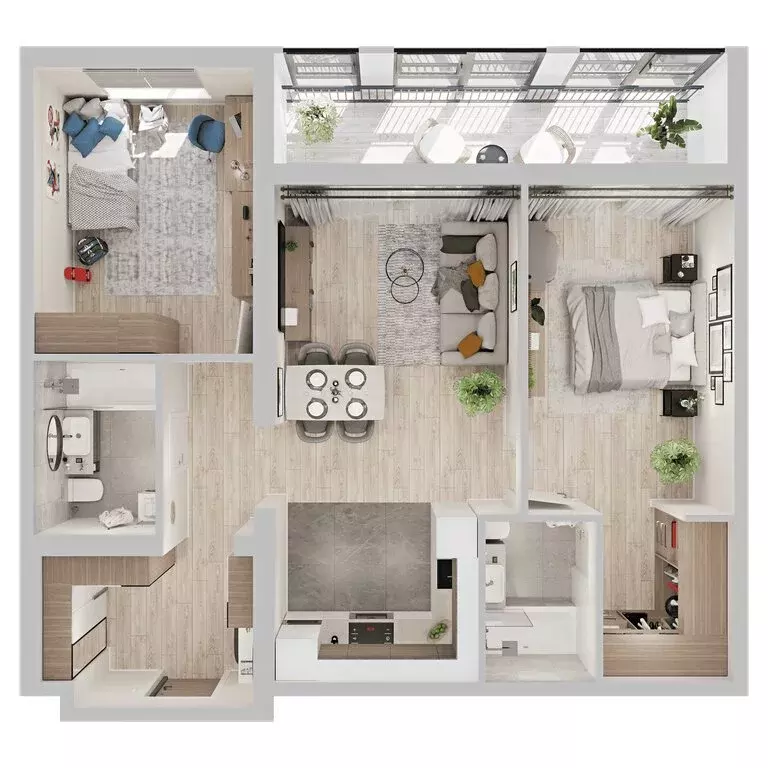 2-комнатная квартира: Кострома, микрорайон Новый город (74 м) - Фото 2