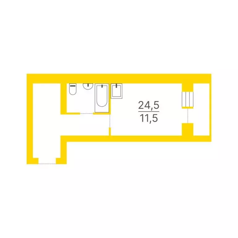 Квартира-студия: Среднеуральск, улица Металлистов, 14 (24.5 м) - Фото 1