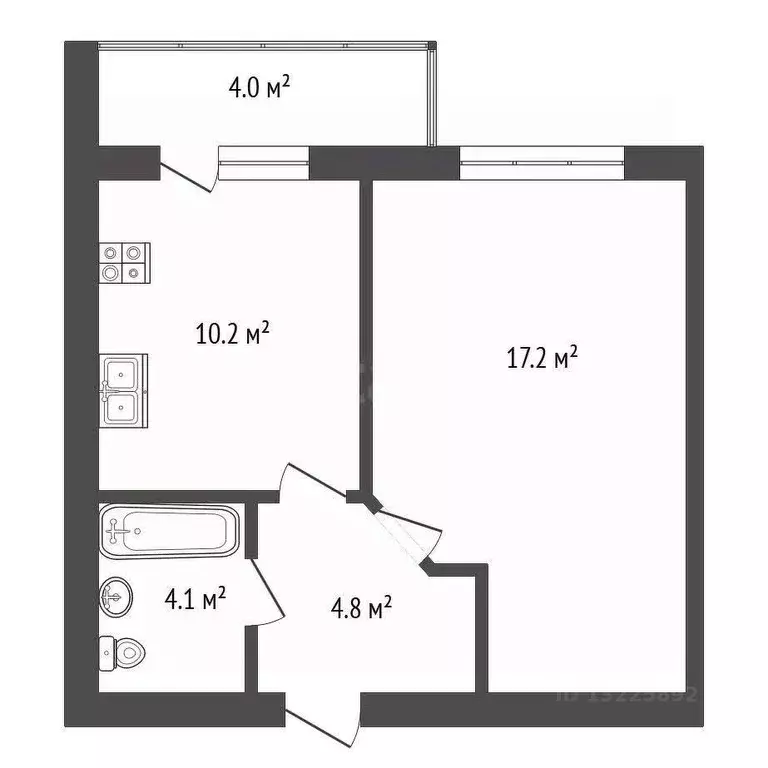 1-к кв. Вологодская область, Вологда ул. Маршала Конева, 15А (38.0 м) - Фото 0