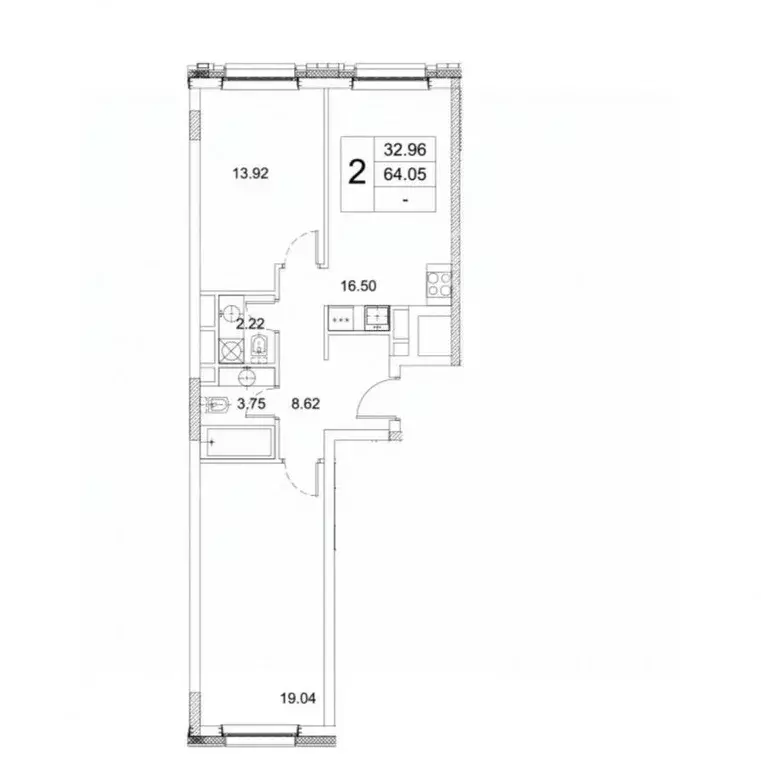 2-к кв. Москва ул. Архитектора Щусева, 5к2 (64.05 м) - Фото 1