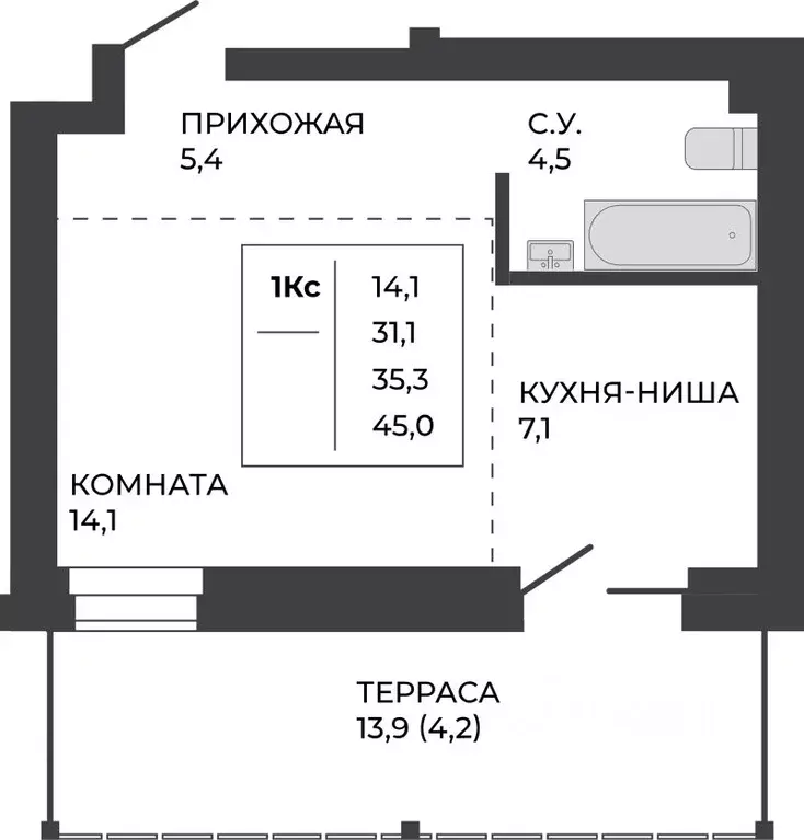 1-к кв. Алтайский край, Барнаул ул. Шумакова, 7к2 (35.3 м) - Фото 0