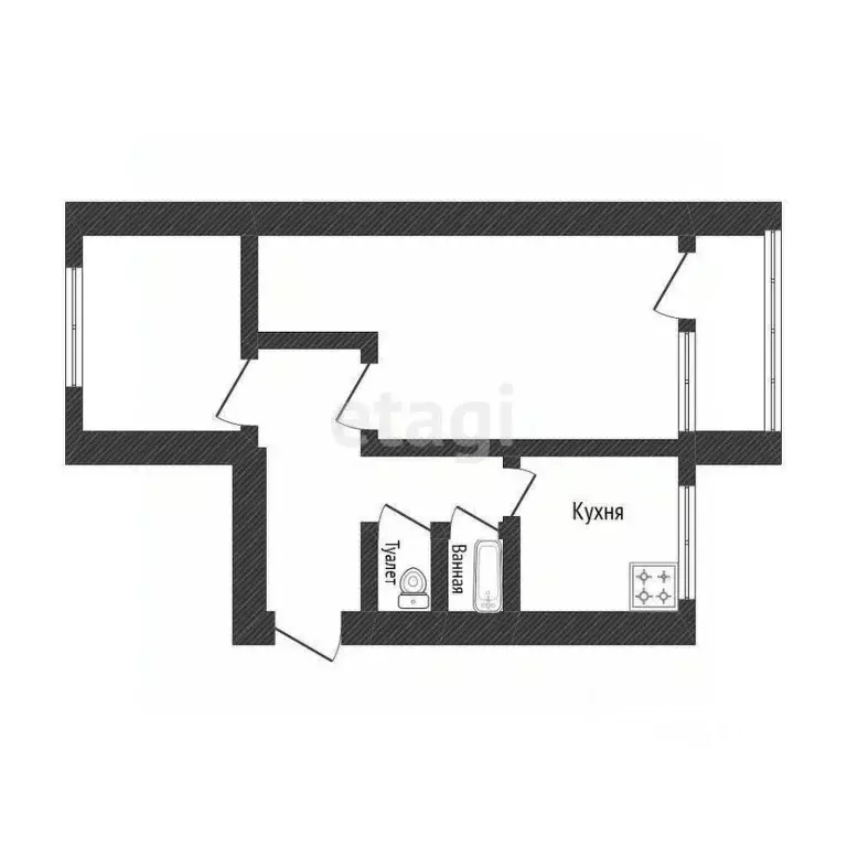 2-к кв. Смоленская область, Смоленский муниципальный округ, д. ... - Фото 2