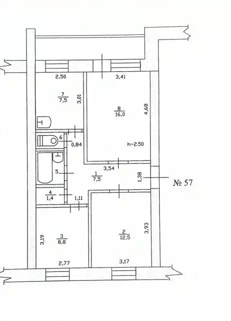 3-к кв. Приморский край, Лесозаводск Калининская ул., 35 (57.7 м) - Фото 2