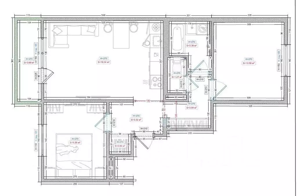 2-комнатная квартира: Находка, улица Пирогова, 52 (51.5 м) - Фото 2