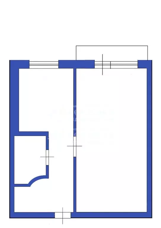 1-к кв. Кемеровская область, Кемерово бул. Строителей, 12А (30.3 м) - Фото 1