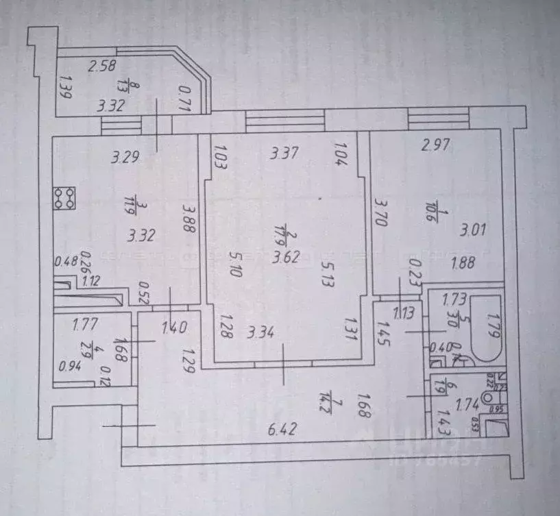 2-к кв. Татарстан, Казань ул. Виктора Сажинова, 7/11 (62.4 м) - Фото 2