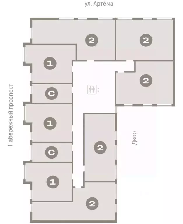 2-к кв. Ханты-Мансийский АО, Сургут 1-й мкр, Нефть жилой комплекс ... - Фото 2