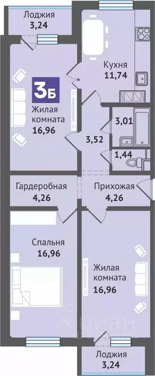 3-к кв. Марий Эл, Медведево городское поселение, Медведево пгт ул. ... - Фото 0