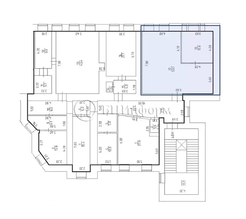 Офис в Санкт-Петербург 7-я Красноармейская ул., 25 (69 м) - Фото 2