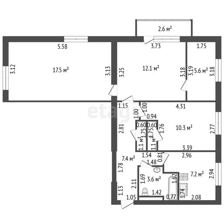 3-комнатная квартира: Петергоф, улица Халтурина, 5 (66 м) - Фото 0