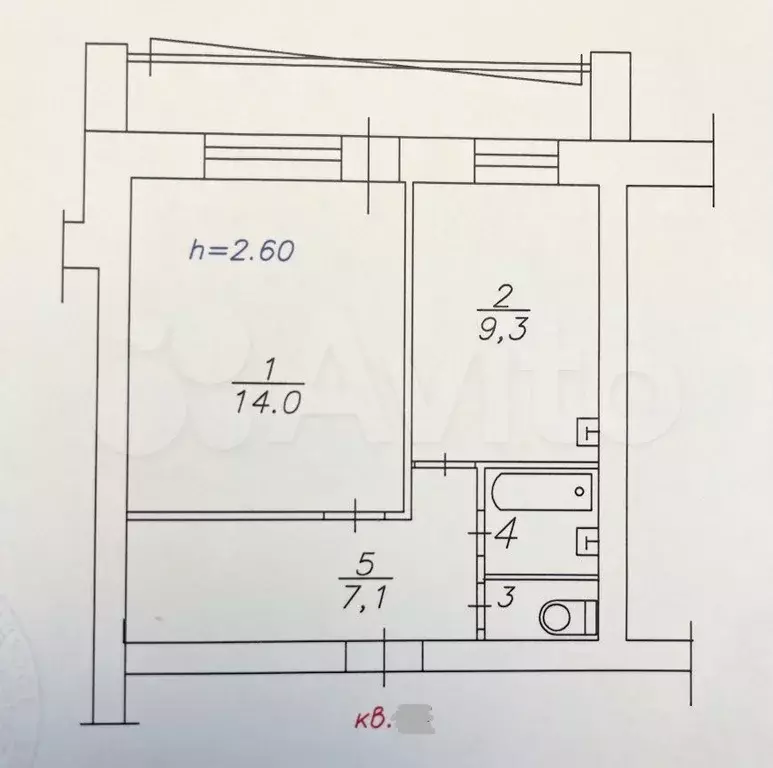 1-к. квартира, 34 м, 9/9 эт. - Фото 0