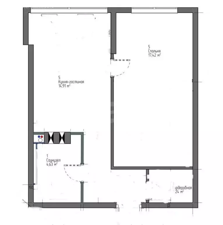 1-комнатная квартира: Энгельс, Пристанская улица, 85/2 (42 м) - Фото 1