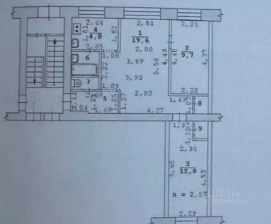 3-к кв. Свердловская область, Екатеринбург ул. Прониной, 30 (54.2 м) - Фото 2