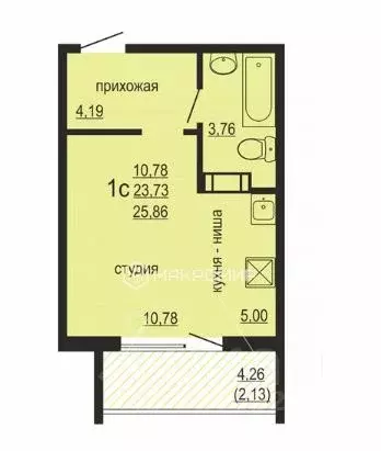 Студия Челябинская область, Челябинский городской округ, пос. Западный ... - Фото 1
