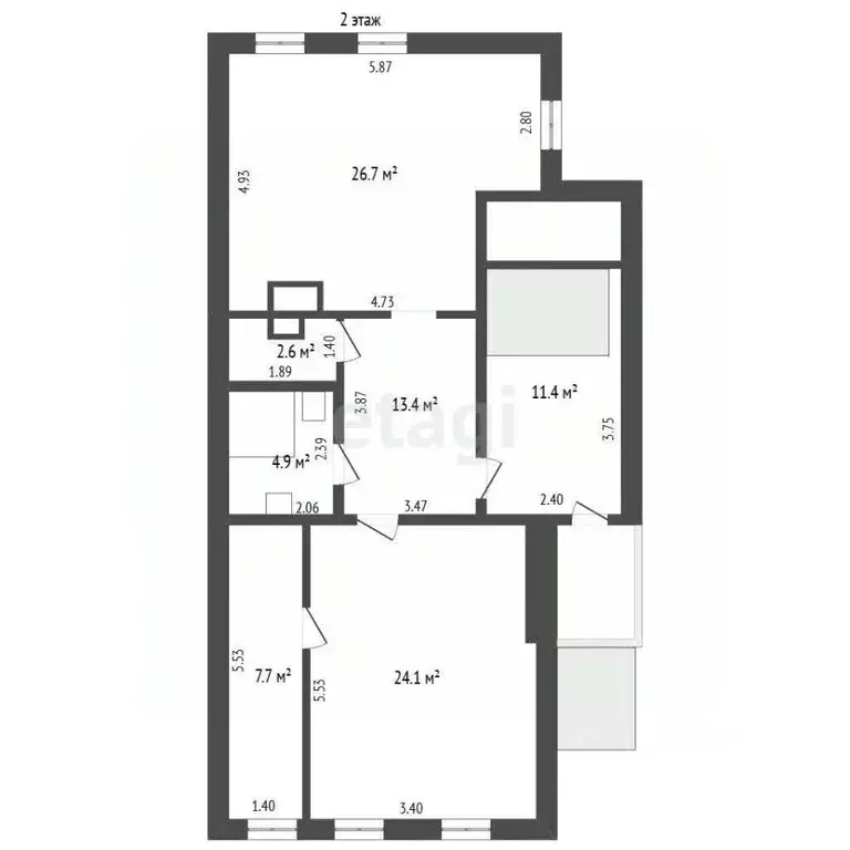 4-к кв. Вологодская область, Вологда ул. Бурмагиных, 39Б (179.0 м) - Фото 2