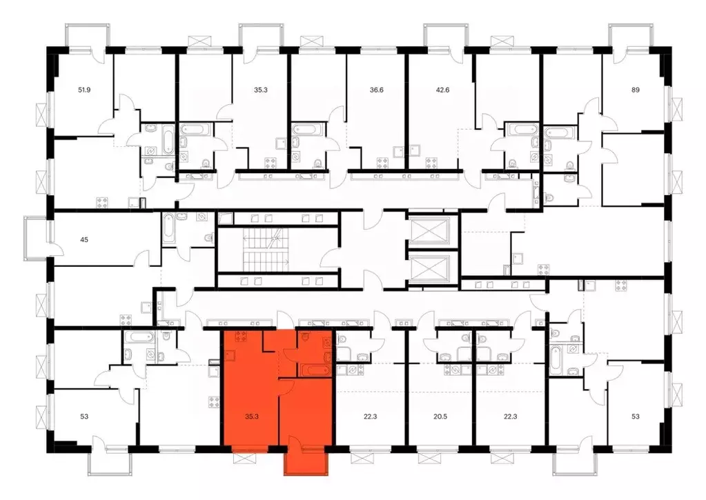 1-к кв. Татарстан, Казань Нокса Парк жилой комплекс, 8 (35.3 м) - Фото 1