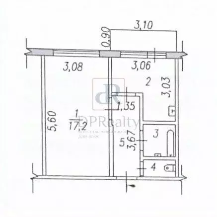 1-к кв. Кемеровская область, Новокузнецк ул. Климасенко, 11/9 (32.6 м) - Фото 2