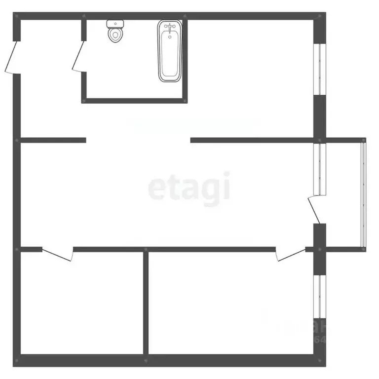 2-к кв. Амурская область, Белогорск ул. Кирова, 83 (45.0 м) - Фото 2