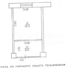 Комната 18,9м в 1-к., 1/2эт. - Фото 0