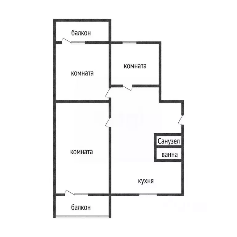 3-к кв. Смоленская область, Смоленский муниципальный округ, пос. ... - Фото 2