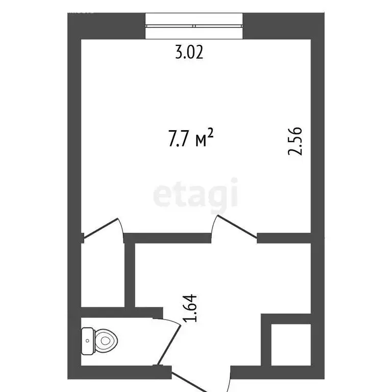 Квартира-студия: Новокузнецк, Народная улица, 31 (12.4 м) - Фото 1