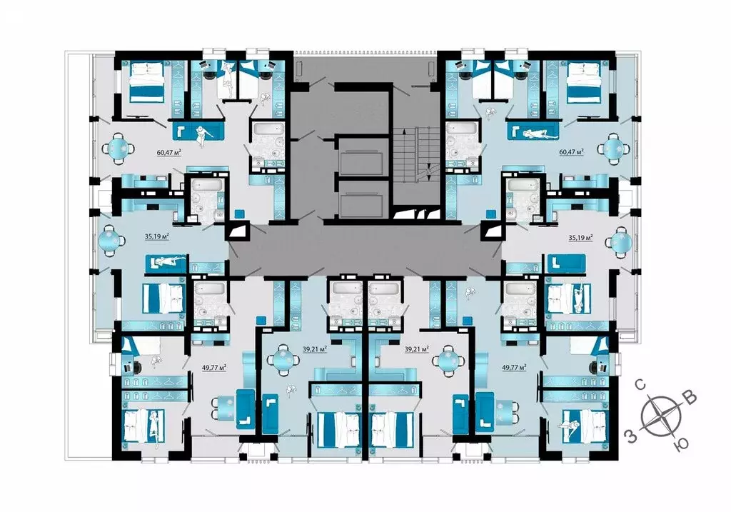 3-комнатная квартира: Владивосток, Ленинский район (60.47 м) - Фото 2