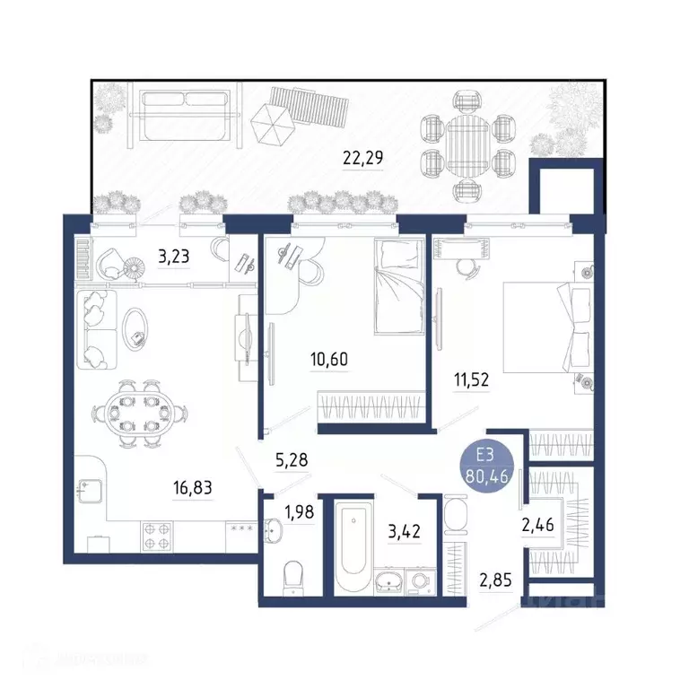 2-к кв. Рязанская область, Рязанский муниципальный округ, с. Дядьково ... - Фото 2