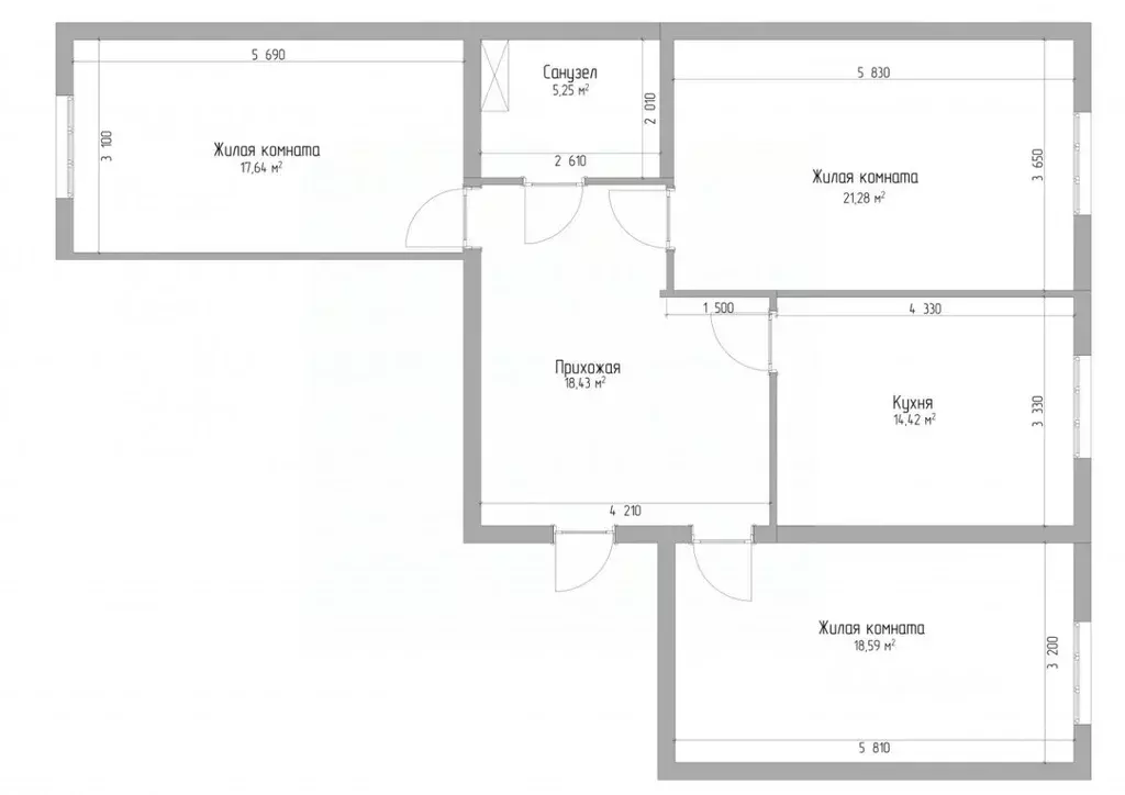 3-к кв. Кабардино-Балкария, Нальчик ул. Шарданова (93.0 м) - Фото 2