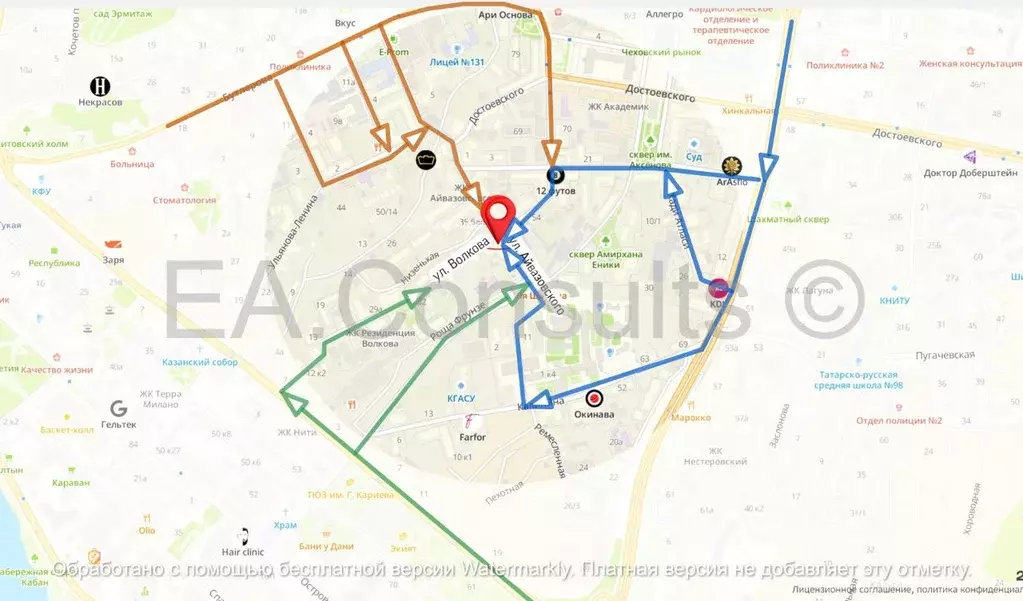 Помещение свободного назначения в Татарстан, Казань ул. Айвазовского, ... - Фото 2
