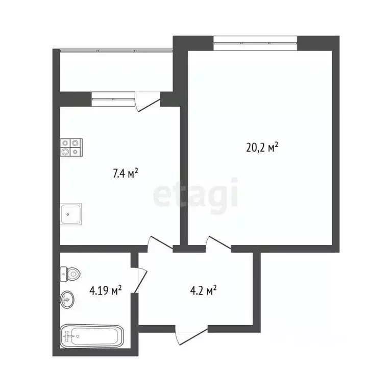 1-к кв. Мордовия, Саранск Московская ул., 119 (37.0 м) - Фото 2