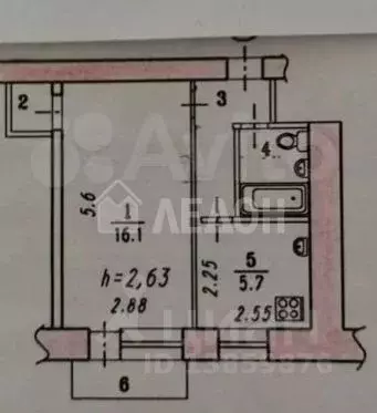 1-к кв. Омская область, Омск ул. 5-я Рабочая, 70 (31.0 м) - Фото 1