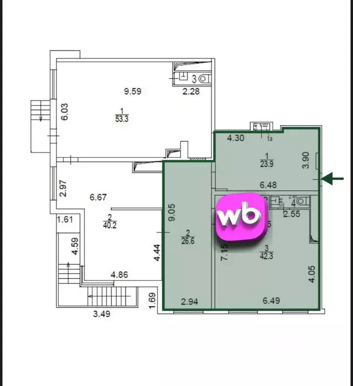Помещение свободного назначения в Москва Донецкая ул., 20к1 (95 м) - Фото 1