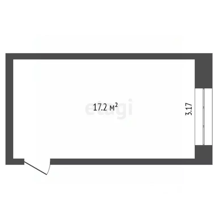 Студия Томская область, Томск ул. Шевченко, 45 (17.2 м) - Фото 2