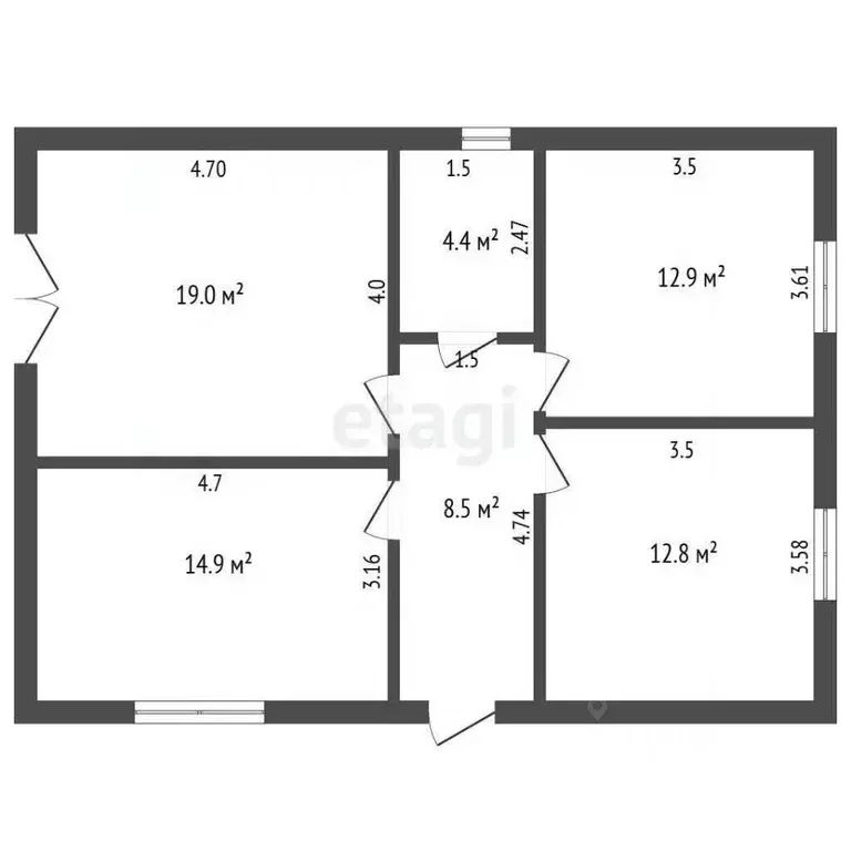 Дом в Ростовская область, Таганрог Скиф садовое товарищество,  (76 м) - Фото 2