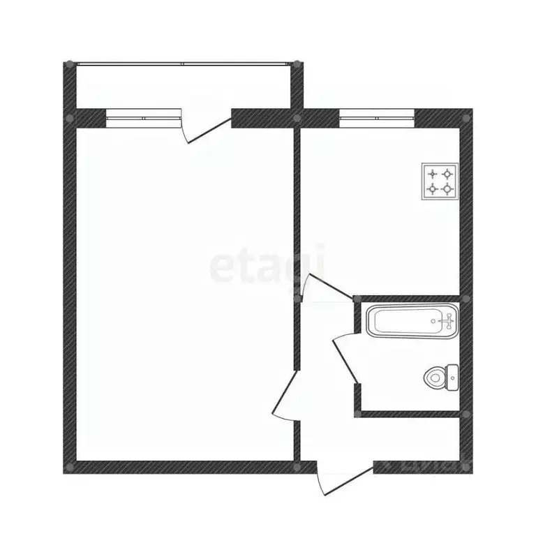 1-к кв. Костромская область, Кострома Давыдовский-1 мкр, 34 (32.7 м) - Фото 1