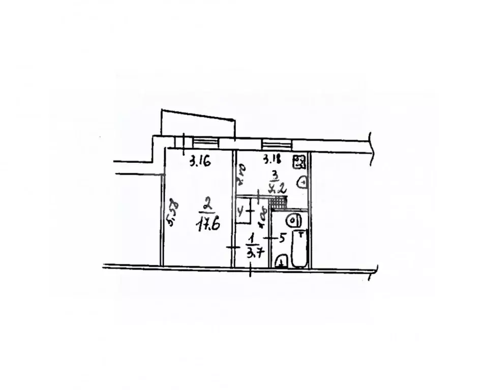 1-к кв. Крым, Симферополь ул. Лермонтова, 7 (34.5 м) - Фото 1