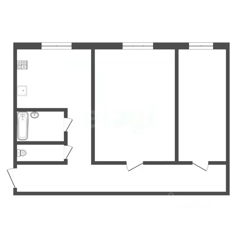 2-к кв. Тульская область, Узловая ул. Беклемищева, 50 (62.3 м) - Фото 2
