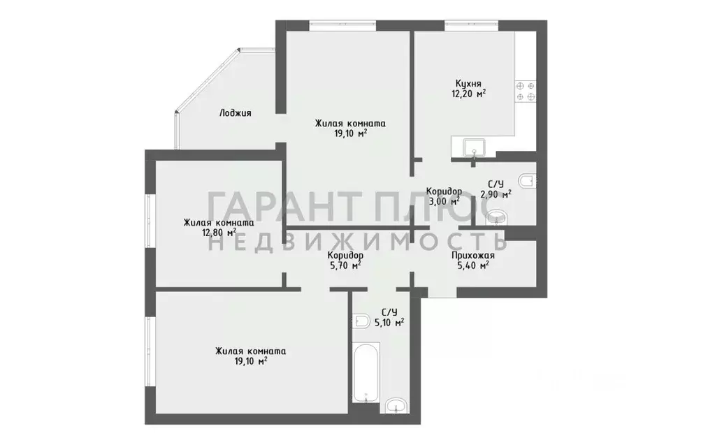 3-к кв. Липецкая область, Липецк ул. А.П. Мистюкова, 16 (85.3 м) - Фото 2