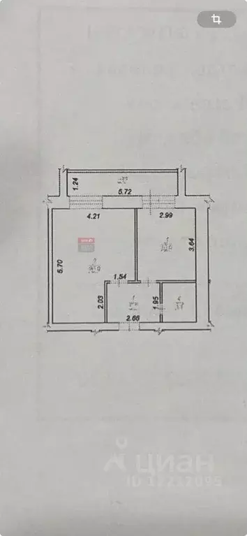 1-к кв. Рязанская область, Рязань ул. Баженова, 26 (47.5 м) - Фото 2