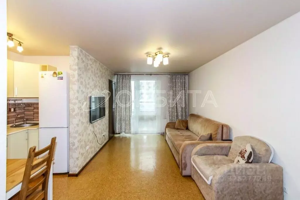 Студия Тюменская область, Тюмень ул. Ю.-Р.Г. Эрвье, 24 (30.2 м) - Фото 1