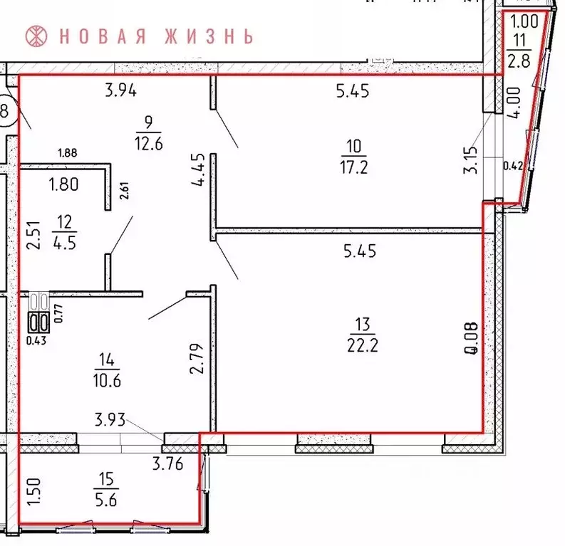 2-к кв. Самарская область, Самара проезд 4-й, 8А (75.5 м) - Фото 1