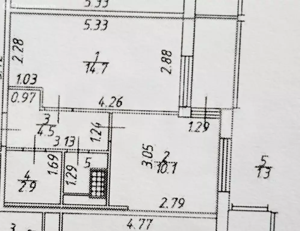 1-комнатная квартира: Санкт-Петербург, Арцеуловская аллея, 23к1 (34 м) - Фото 2