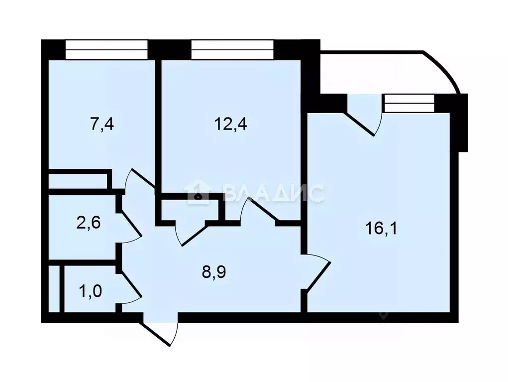 2-к кв. Санкт-Петербург просп. Культуры, 24К1 (49.1 м) - Фото 0